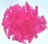 100 19mm Acrylic Dragonfly Bodies - Transparent Fuchsia